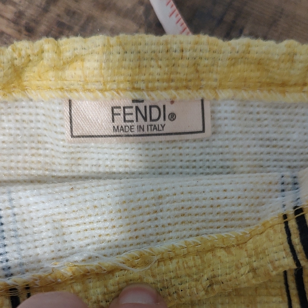 Fendi Yellow Drawstring Pouch - Picture 3 of 5